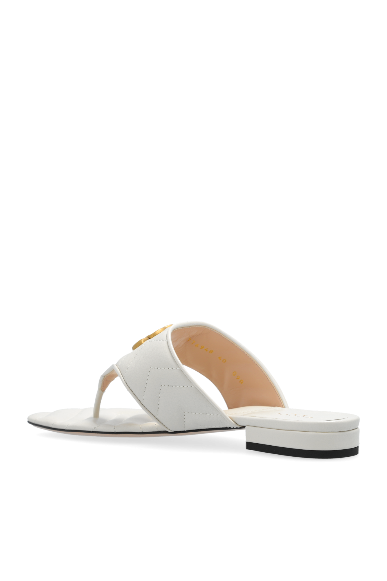 シューズ・サンダルその他 GUCCI Flip-flops with ivory leather clamp Gucci Flip-Flops With Ivory Leather Clamp Sandal in White | Lyst
